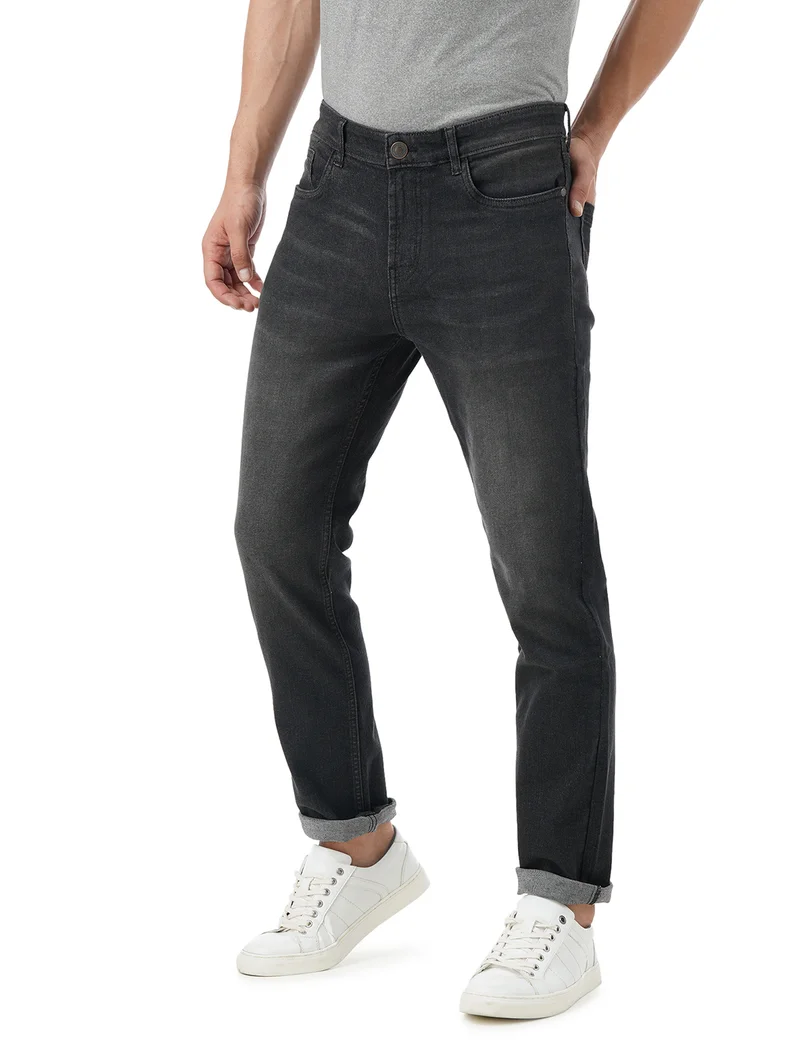 inkd جينز رجالي عادي - متوسط الارتفاع | مزيج القطن | التصميم الكلاسيكي | قماش قابل للتمدد | تصميم كلاسيك 5 بوكت